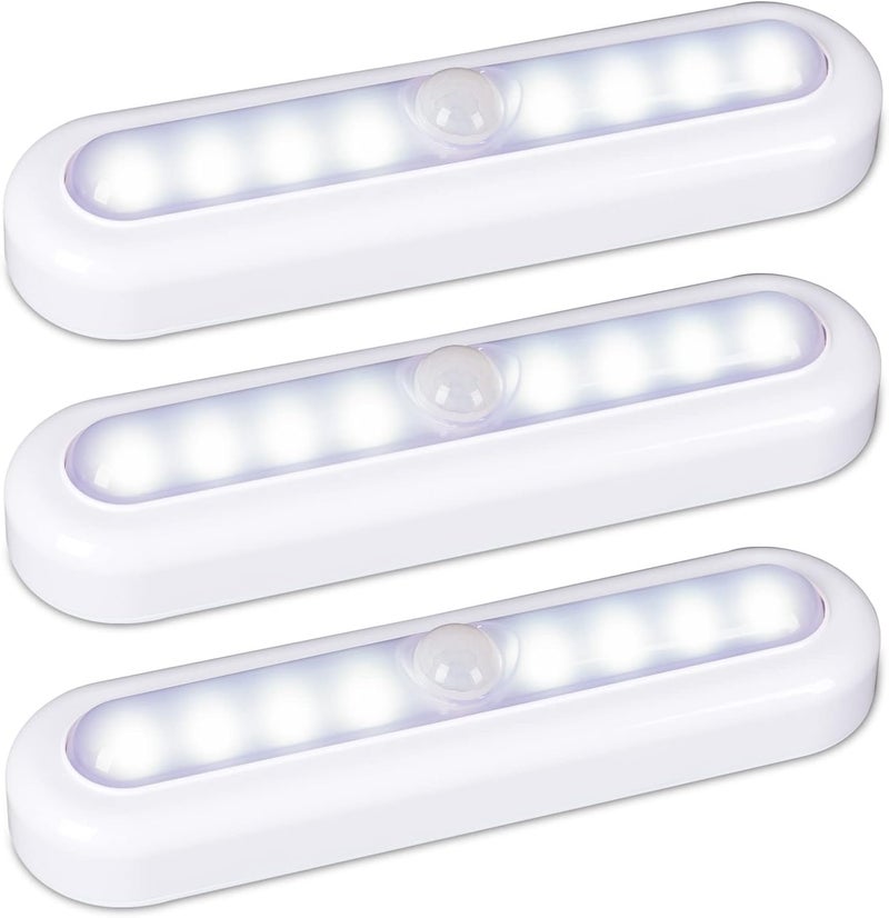 STAR-SPANGLED 3 Pack 7” Motion Sensor Lights Indoor Battery Operated, Stick on LED Light for Closet, Stairs, Under Cabinet, Cool White - Image 1